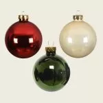 ΓΥΑΛΙΝΕΣ ΜΠΑΛΕΣ 3 ΧΡΩΜΑΤΑ 6 cm ΣΕΤ 20 ΤΜΧ