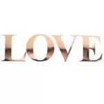 ΑΥΤΟΚΟΛΛΗΤΑ ΡΟΖ ΧΡΥΣΟ LOVE 15 CM