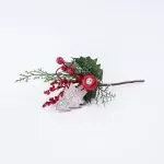 ΠΙΚΑΚΙ ΜΕ ΦΥΛΛΑ ΜΗΛΟ ΚΑΙ ΚΟΚΚΙΝΑ ΔΙΑΚΟΣΜΗΤΙΚΑ, 25CM