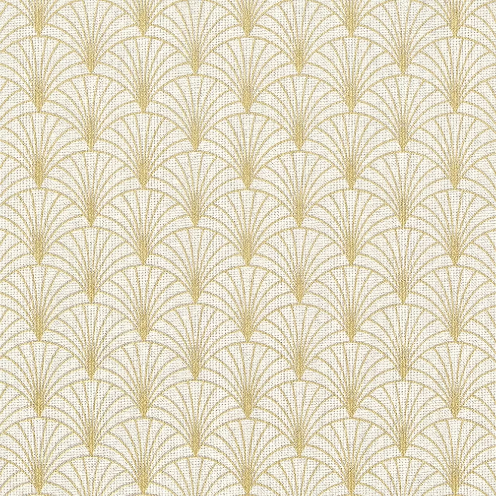 ΥΦΑΣΜΑ ΕΚΡΟΥ ΜΕ ΧΡΥΣΟ ART DECO 140CM