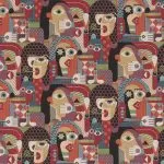 ΣΤΟΦΑ ΠΟΛΥΧΡΩΜΑ ΠΡΟΣΩΠΑ  140CM