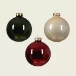 ΓΥΑΛΙΝΕΣ ΜΠΑΛΕΣ 3 ΧΡΩΜΑΤΑ 8 cm ΣΕΤ 16 ΤΜΧ