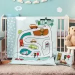 Σετ σεντόνια βρεφικά Road Art 5184 120×160 Εμπριμέ