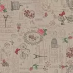 ΥΦΑΣΜΑ VINTAGE ΑΝΤΙΚΕΙΜΕΝΑ 140 CM