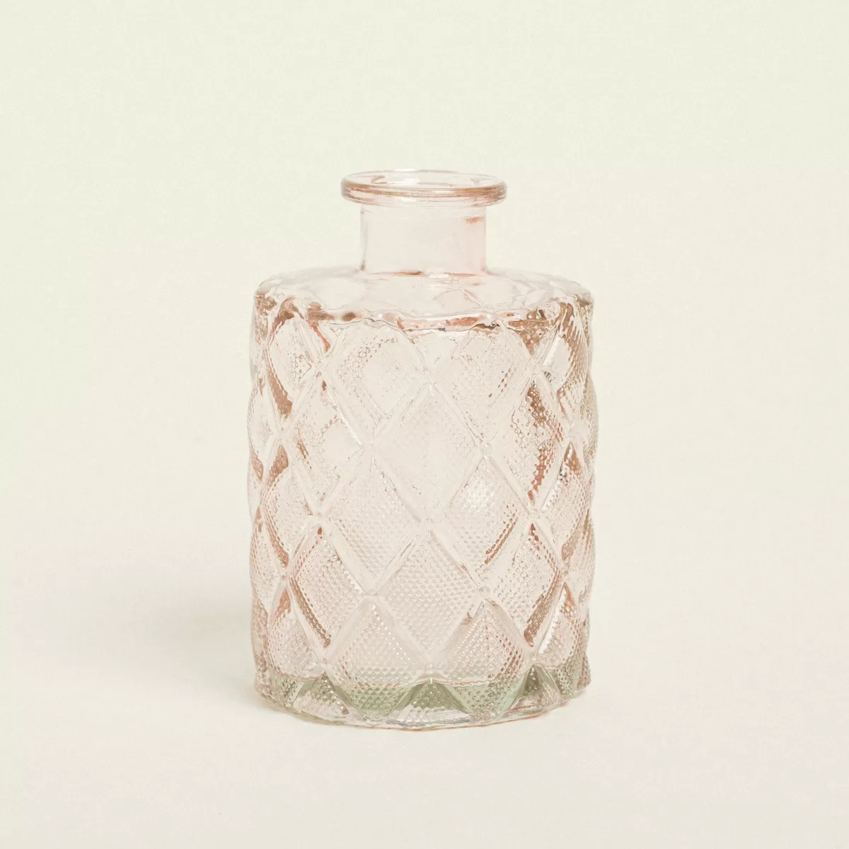 ΒΑΖΟ ΜΕ ΡΟΜΒΟΥΣ 7 x 10,5 cm ΡΟΖ