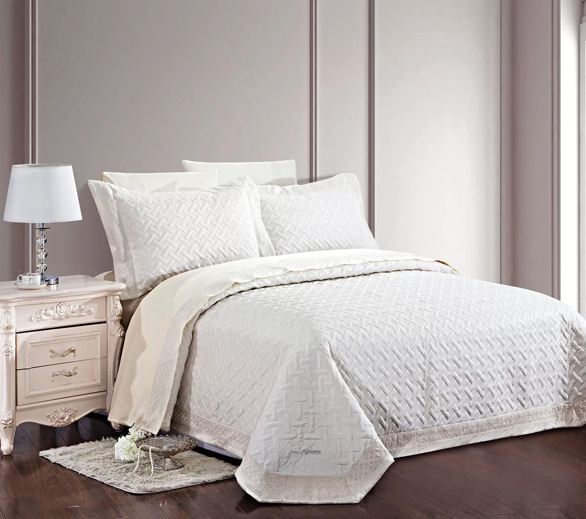 Νυφική βαλίτσα σετ 7 τμχ Phebe Art 1194  230×250 Εκρού   Beauty Home