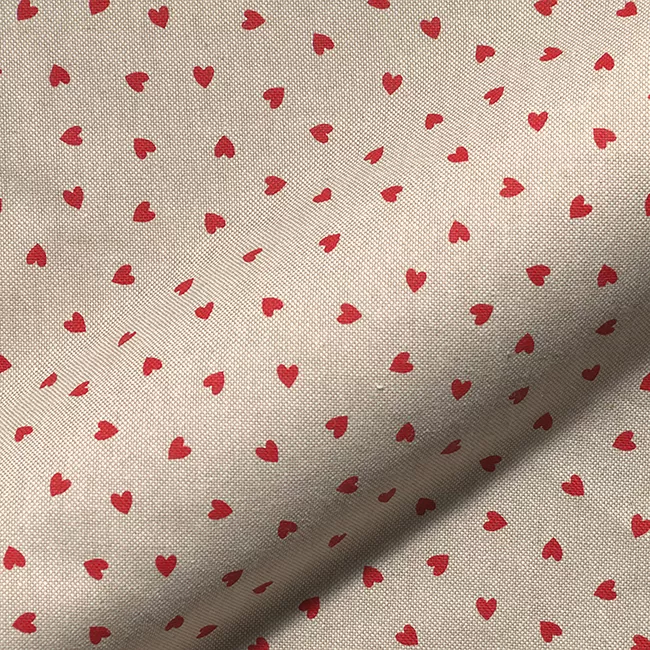 ΥΦΑΣΜΑ ΜΙΚΡΕΣ ΚΟΚΚΙΝΕΣ ΚΑΡΔΙΕΣ 140 CM