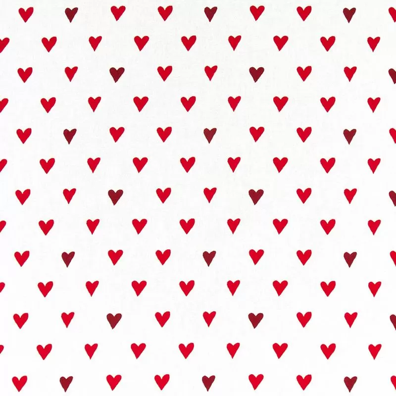 ΥΦΑΣΜΑ ΛΕΥΚΟ ΜΕ ΚΑΡΔΙΕΣ 140CM