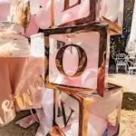 ΚΥΒΟΣ ΡΟΖ ΧΡΥΣΟ 30X30X30CM