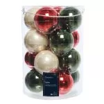 ΓΥΑΛΙΝΕΣ ΜΠΑΛΕΣ 3 ΧΡΩΜΑΤΑ 8 cm ΣΕΤ 16 ΤΜΧ