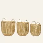 ΚΑΛΑΘΙΑ ΜΠΑΜΠΟΥ 38 x 35 cm ΣΕΤ 3 ΤΜΧ