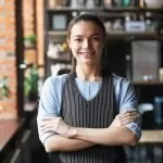 Επαγγελματική ποδιά Specialist 100×75 Μαύρο,Λευκό Beauty Home