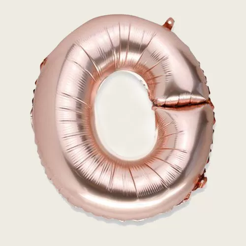 ΜΠΑΛΟΝΙ ΓΡΑΜΜΑ “O” 36cm ΡΟΖ ΧΡΥΣΟ