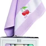 Ποτηρόπανα σετ 3τμχ Fruits Art 8286 40×60 Μωβ,Μπεζ,Γαλάζιο Beauty Home