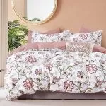 Σετ σεντόνια υπέρδιπλα με λάστιχο Art 12143 Marina 165×200+30 Ροζ Beauty Home