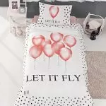 Σετ σεντόνια μονά Fly Art 6110  165×240  Εκρού,Ροζ Beauty Home