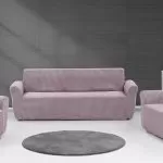 Beauty Home Ελαστικά καλύμματα καναπέ σετ 3τμχ Art 8600 Λιλά