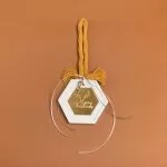 ΚΡΕΜΑΣΤΟ ΠΟΛΥΓΩΝΟ ΚΕΡΑΜΙΚΟ ΜΕ PLEXI MERRY CHRISTMAS ΚΡΟΚΙ