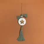 ΚΡΕΜΑΣΤΟ ΣΤΡΟΓΓΥΛΟ ΚΕΡΑΜΙΚΟ ME PLEXI ΑΣΤΕΡΙ ΧΡΥΣΟ ΠΡΑΣΙΝΟ ΕΥΚΑΛΥΠΤΟΥ