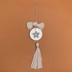 ΚΡΕΜΑΣΤΟ ΣΤΡΟΓΓΥΛΟ ΚΕΡΑΜΙΚΟ ME PLEXI ΑΣΤΕΡΙ ΑΣΗΜΙ ΜΠΕΖ