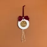 ΚΡΕΜΑΣΤΟ ΣΤΡΟΓΓΥΛΟ ΚΕΡΑΜΙΚΟ ME PLEXI MERRY CHRISTMAS ΜΠΟΡΝΤΩ