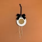 ΚΡΕΜΑΣΤΟ ΣΤΡΟΓΓΥΛΟ ΚΕΡΑΜΙΚΟ ME PLEXI LET IT SNOW ΜΑΥΡΟ