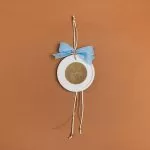 ΚΡΕΜΑΣΤΟ ΣΤΡΟΓΓΥΛΟ ΚΕΡΑΜΙΚΟ ME PLEXI MY 1st CHRISTMAS ΓΑΛΑΖΙΟ