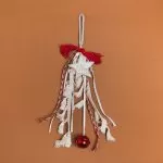 ΚΡΕΜΑΣΤΟ ΜΕ ΦΟΥΝΤΑΚΙΑ ΞΥΛΙΝΟ ΔΙΑΚΟΣΜΗΤΙΚΟ ΑΣΤΕΡΙ ΤΑΡΑΝΔΟΙ ΚΟΚΚΙΝΟ