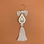 ΚΡΕΜΑΣΤΟ ΚΕΡΑΜΙΚΟ ΔΑΚΡΥ ΜΕ PLEXI GLASS MATI ΧΡΥΣΟ ΜΠΕΖ