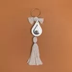 ΚΡΕΜΑΣΤΟ ΚΕΡΑΜΙΚΟ ΔΑΚΡΥ ΜΕ PLEXI GLASS MATI ΑΣΗΜΙ ΜΠΕΖ