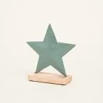 ΜΕΤΑΛΛΙΚΟ ΑΣΤΕΡΙ ΜΕ ΒΑΣΗ 15 x 16 CM ΧΑΚΙ