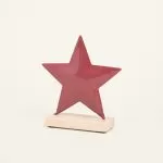 ΜΕΤΑΛΛΙΚΟ ΑΣΤΕΡΙ ΜΕ ΒΑΣΗ 15 x 16 CM ΜΠΟΡΝΤΩ