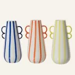 Κεραμικό Βάζο Ριγέ 11 x 9 x 22 cm