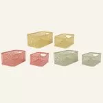 Μεταλλικά Καλάθια 29,5 x 19,8 x 13 cm , 24,8 x 16,3 x 11 cm ΣΕΤ 2 ΤΜΧ