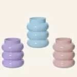 Βαζάκι Γυάλινο με Δαχτυλίους 7 x  8 cm