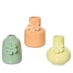 Βαζάκι πορσελάνης με λουλούδι 8 x 12 cm