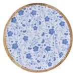 Δίσκος απο ξύλο Μάνγκο με Λουλούδια 20cm