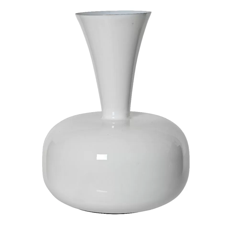 Μεταλλικό Βάζο Λευκό 17 x 23 CM