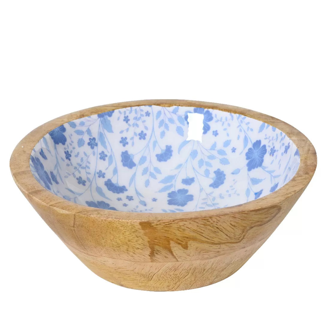 Μπώλ απο Ξυλο Μάνγκο με Λουλούδια 25cm x 10cm