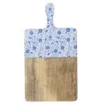 Επιφάνια Κοπής από Ξύλο Μάνγκο με Λουλούδια 46cm x 25cm