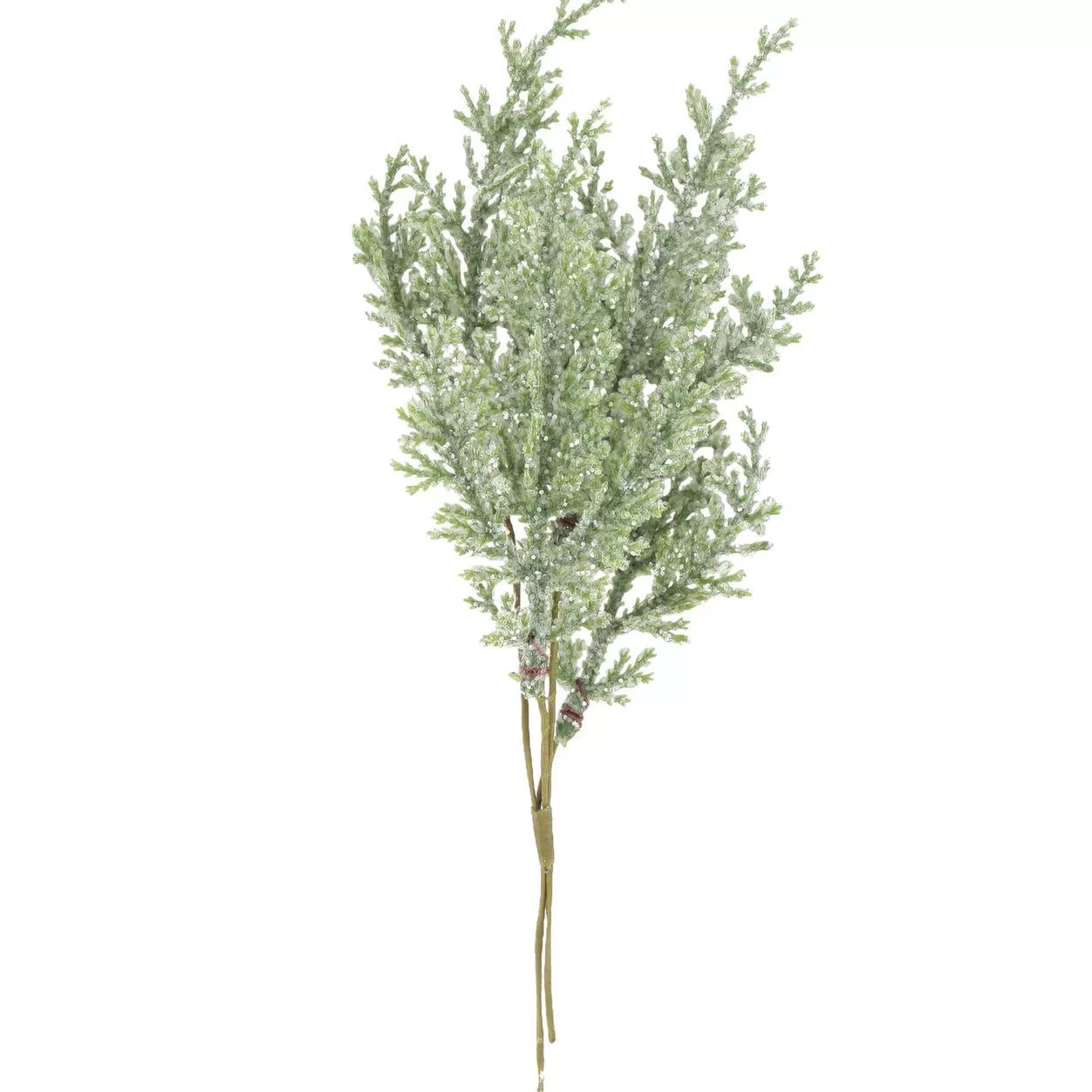 4 κλαδιά έλατου πράσινα με ιριδίζον γκλίτερ 20 cm