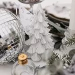 Κομψό έλατο ρητίνης λευκό 15 x 10 cm