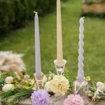 2 Κεριά Απαλό Κίτρινο Ø2,2 x 25 cm