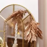 6 κλαδιά με γκλίτερ ροζ-χρυσό 19 cm