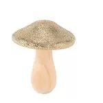 Μανιτάρι Ξύλινο Ανάγλυφο Χρυσό Ø9 x 10.5 cm