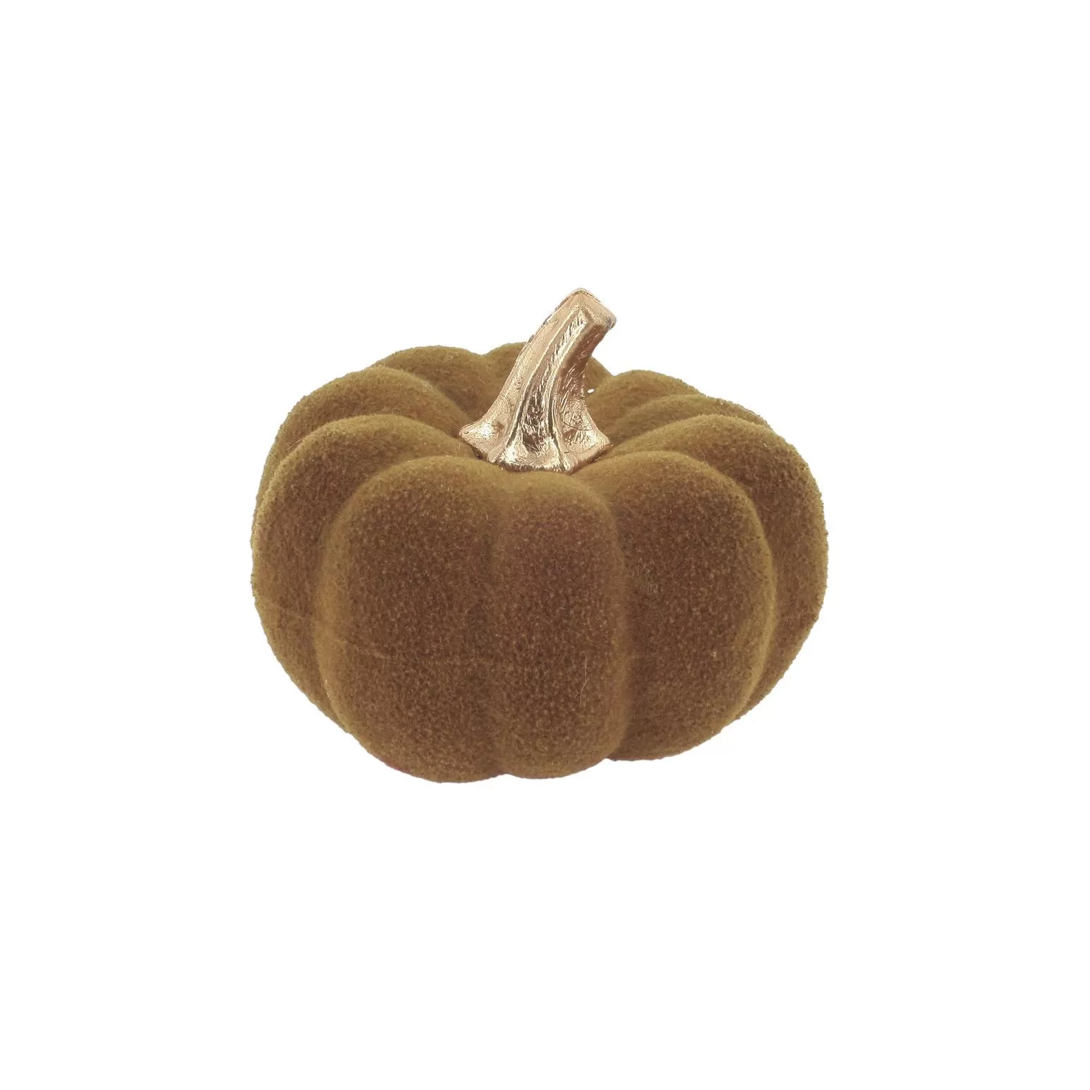 Κολοκύθα βελούδινη Λαδί με χρυσό Ø9 x 7 cm