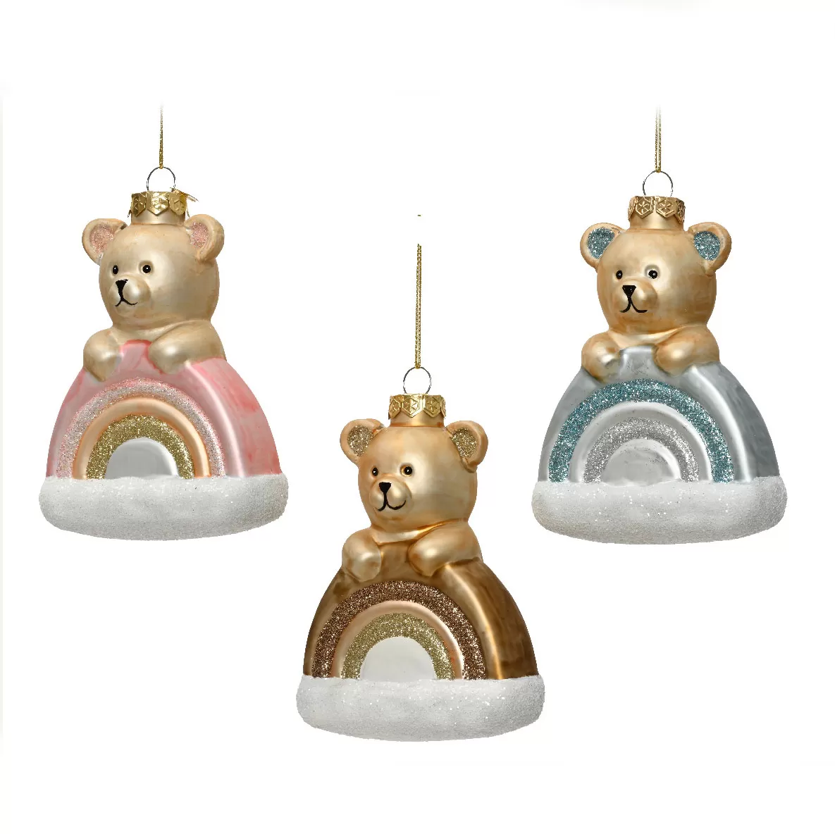 Στολίδι Rainbow Αρκουδάκι 11.3 x 8.3 x 13.5 cm