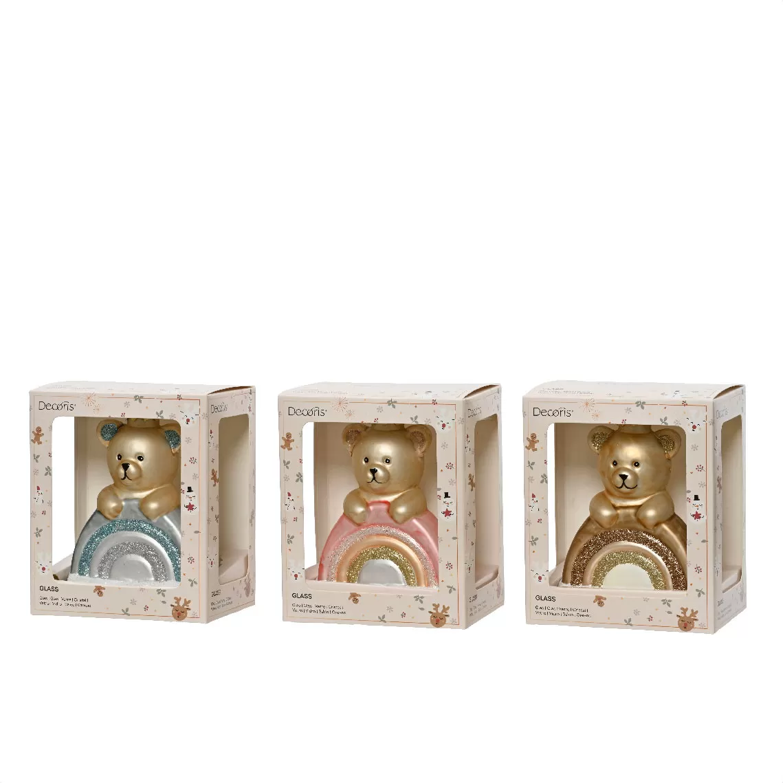 Στολίδι Rainbow Αρκουδάκι 11.3 x 8.3 x 13.5 cm