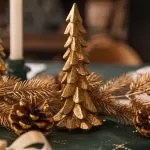 Έλατο ρητίνης αντικέ χρυσό Ø10 x 24.5 cm