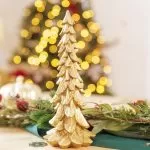 Έλατο ρητίνης αντικέ χρυσό Ø10 x 24.5 cm